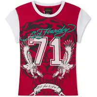 Ed Hardy Camisa 'Roaring Tiger' azul claro / vermelho / preto / branco