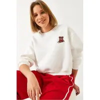 Bianco Lucci Sweatshirt castanho / vermelho / branco