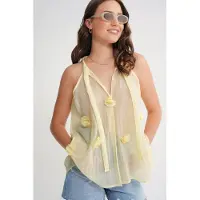 MixRay Top amarelo pastel