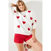 Bianco Lucci Sweatshirt vermelho / branco