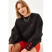 Bianco Lucci Sweatshirt vermelho / preto