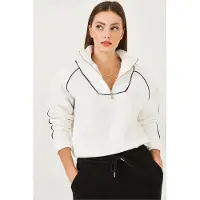 Bianco Lucci Sweatshirt preto / branco
