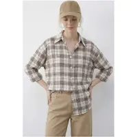 Bianco Lucci Camisa bege / castanho