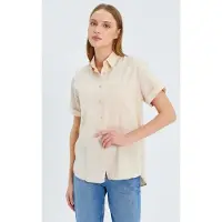 MixRay Camisa bege claro