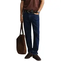 Gant para homem. 1000021 Jaans Regular Fit lavagem azul (30/34), Casual, Algodão, Denim, Clássico