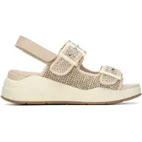 Carmela para mulher. 16326701-BEIGE Sandálias 163267 bege (38), Tecido, 3 a 5cm, Fivela, Casual