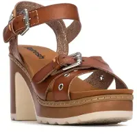 Refresh para mulher. 17529002-CAMEL Sandálias 175290 castanhas (41), Marrom, 5 a 8cm, Fivela, Casual