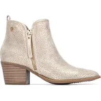 Xti para mulher. 14526606-ORO Botins 145266 dourados (37), Ouro, 3 a 5cm, Zíper, Casual