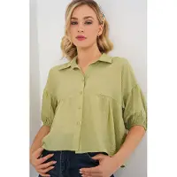 Big Dart Camisa verde pastel