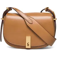 Ralph Lauren para mulher. 428891391002 Bolsa Saddle castanha (OSFA), Marrom, Casual, Pele