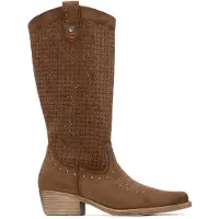 Refresh para mulher. 17529202-CAMEL Botas 175292 castanhas (37), Marrom, 3 a 5cm, Zíper, Casual
