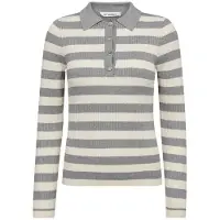 Co'Couture Pullover 'Bonny' cinzento / branco