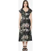 KOROSHI Vestido oliveira / menta / alperce / preto