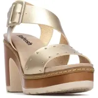 Refresh para mulher. 17520805-ORO Sandálias 175208 douradas (36), Ouro, 8 a 10cm, Fivela, Casual