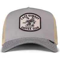 Djinns Boné 'HFT Coffee Club' cinzento claro / preto