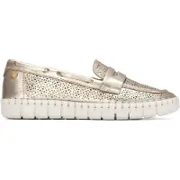 Carmela para mulher. 16321204-ORO Mocassins de couro 163212 dourado (36), Plano, Nenhum, Casual