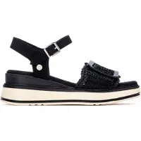 Xti para mulher. 14524003-NEGRO Sandálias 145240 preto (39), Tecido, Plano, Fivela, Casual, Esportivo