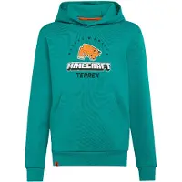 Adidas Sweatshirt de desporto 'x Minecraft' esmeralda / laranja / preto / branco