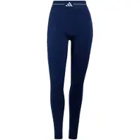 Adidas Calças de desporto 'Hyperglam Colour Block Full Length' azul escuro / branco