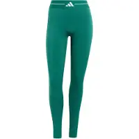 Adidas Calças de desporto 'Hyperglam Colour Block Full Length' esmeralda / branco