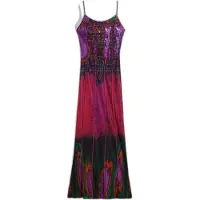 Desigual , Vestido combinado desenhado por Mr. Christian Lacroix, Mulher, Viscose, Vermelho, L