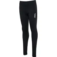Hummel Calças de desporto preto / branco