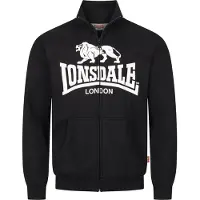 Lonsdale Casaco em moletão 'Blencarn' preto / branco