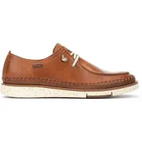 Pikolinos para homem. M6L-4274C1 Sapatos de couro castanho San Juan (41), Marrom, Plano, Cordão, Casual