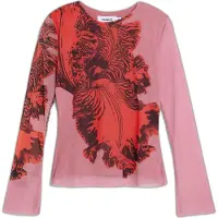 Desigual , Camiseta desenhada por mr. christian lacroix, Mulher, PoliÉSter, Vermelho, XL