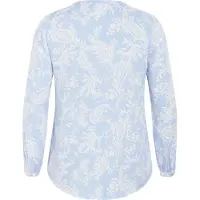 KAFFE CURVE Blusa 'Bella' azul céu / branco