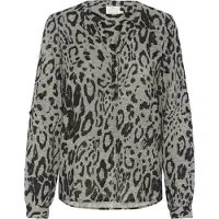 Kaffe Blusa 'KAMilia' cinzento / preto / branco