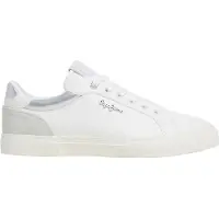 Pepe Jeans Sapatilhas baixas 'KENTON COURT' cinzento / prata / branco