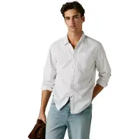 Pepe Jeans para homem. PM3091203 Camisa Pavel branca (XL), Branco, Casual, Algodão, Manga comprida