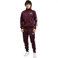 Lonsdale Fato de treino 'Pember' ecru / vermelho escuro