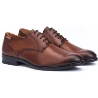 Pikolinos para homem. M7J-4187XL Sapatos de couro Bristol castanhos (49), Marrom, Plano, Cordão, Casual