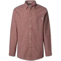 Pepe Jeans para homem. PM3090841 Camisa Colton vermelha (XL), Vermelho, Casual, Algodão, Manga comprida