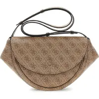 GUESS Mala de ombro 'Coleen Monogramme' bege