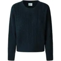 Pepe Jeans para mulher. PL7000019 Camisola Candide azul-marinho (S), Casual, Algodão