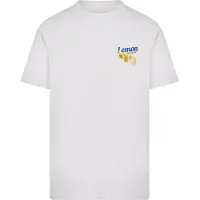 Mister tee Camisa 'Lemon Soda' azul / amarelo / caril / branco