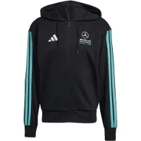 Adidas Casaco de treino em moletão 'MERCEDES - AMG PETRONAS FORMULA 1 TEAM DNA FULL ZIP' aqua / preto / branco