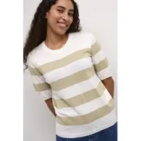 Kaffe Pullover 'Mala' taupe / branco