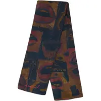 Desigual , lenço retangular bocas, Viscose, Marrom, U