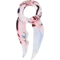 Desigual , foulard diamante lírios, PoliÉSter, Marrom, U