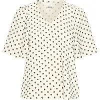 Ichi Blusa 'ZABBY' preto / branco lã
