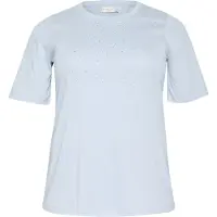 KAFFE CURVE Camisa azul céu / transparente