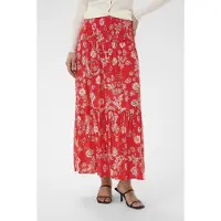 Kaffe Saia 'KAMaxi' vermelho / preto / branco