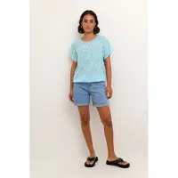 Kaffe Blusa 'Amber' azul céu