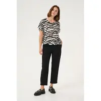 Kaffe Blusa 'KAAmber' preto / offwhite