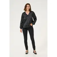 Kaffe Blusa 'KA Luna' bege claro / preto