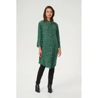Kaffe Vestidos camiseiros 'KA Vinni' esmeralda / branco